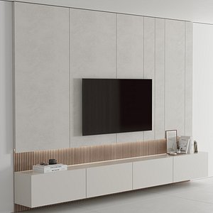 TV Wall Set 09 3D model