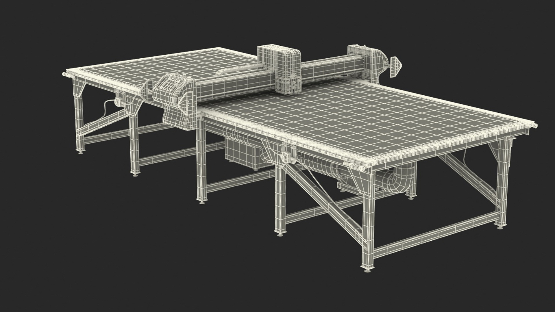 Flatbed Cutter Machine Rigged Model - TurboSquid 2388791