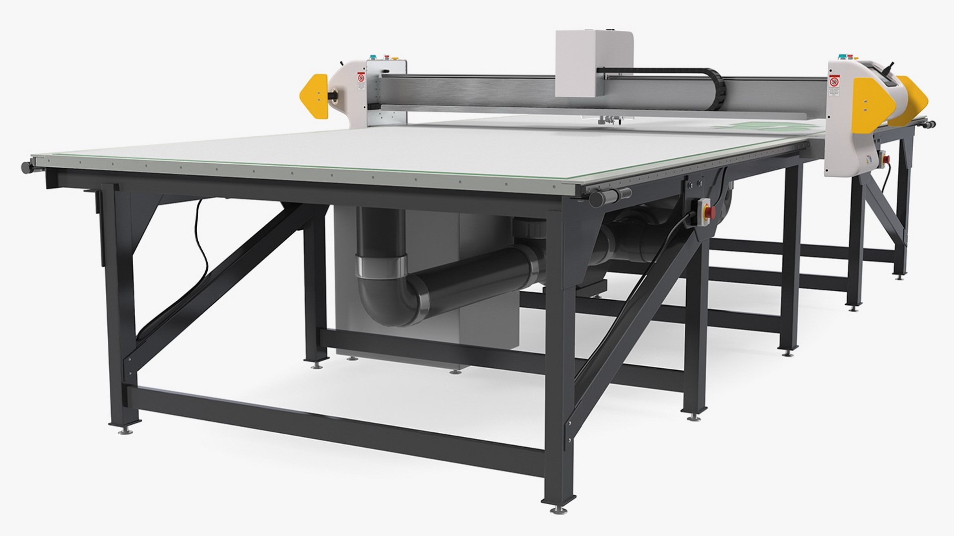 Flatbed Cutter Machine Rigged Model - TurboSquid 2388791