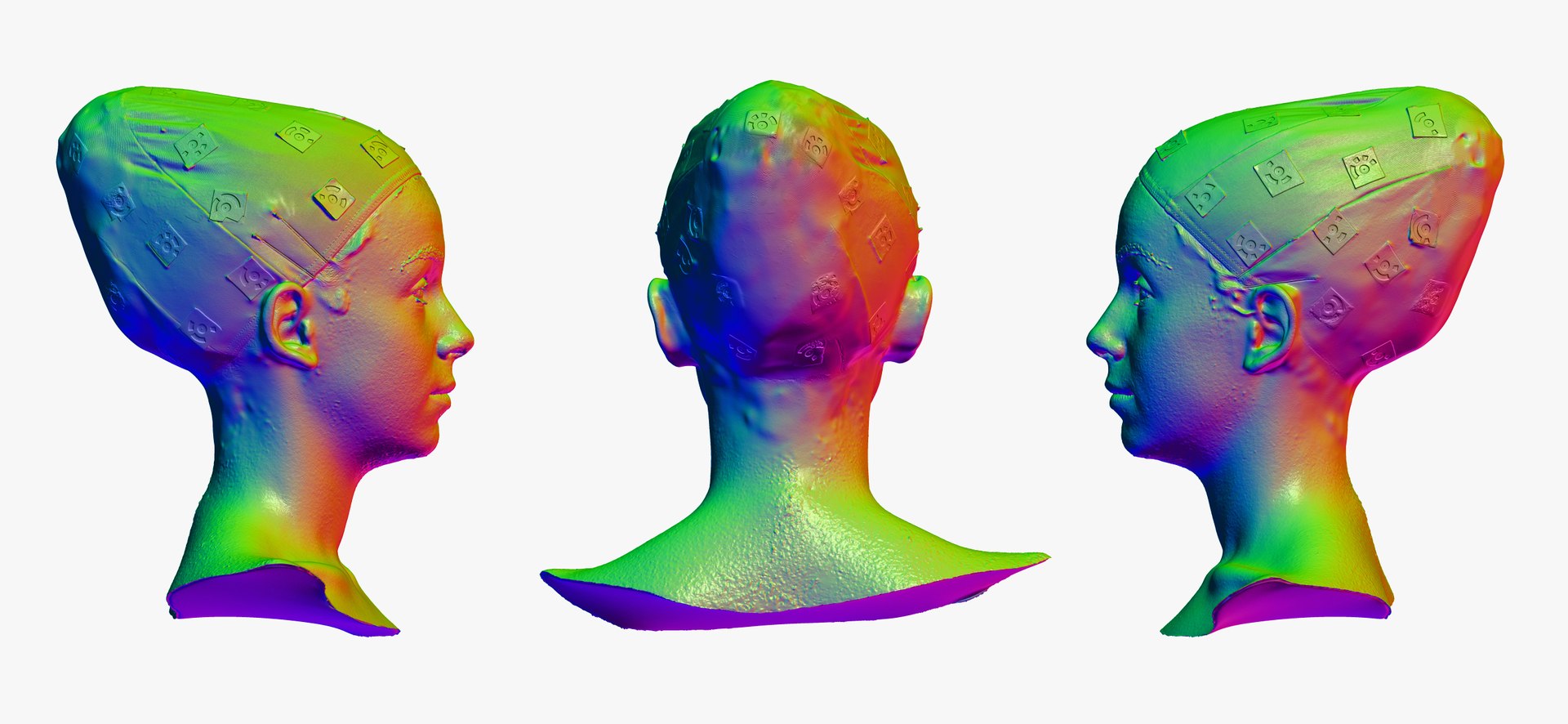 3D rhea human head brow - TurboSquid 1620796