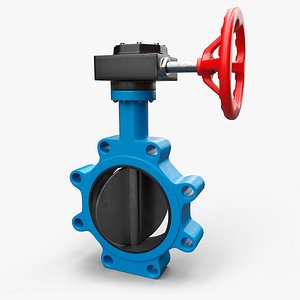 Industrial Pipe Valve v3 3D model