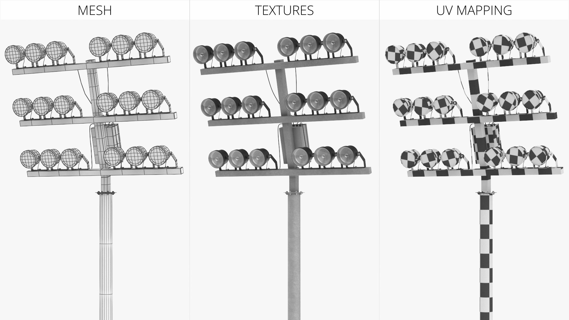 3D Football Field Lighting Mast https://p.turbosquid.com/ts-thumb/YI/Zwk36R/DZ/football_field_lighting_mast_008/jpg/1776849746/1920x1080/fit_q87/784d9c6651f53977d6d6c20f27d91eb71c40a606/football_field_lighting_mast_008.jpg