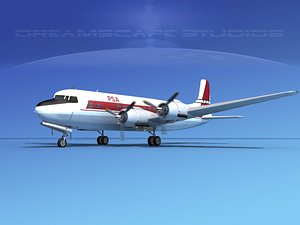 propellers douglas dc-6 3d model