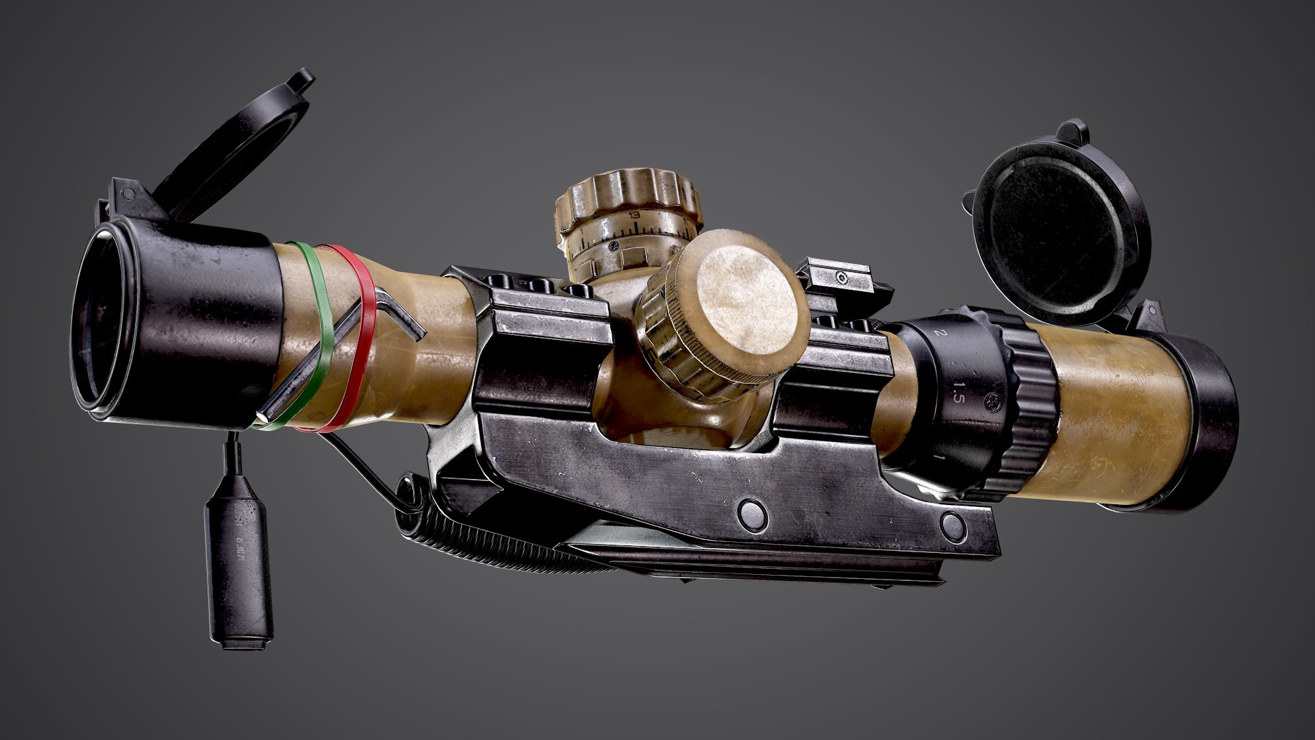 modelo 3d Sniper Optic Assault Scope 1 - Activo listo para el juego ...