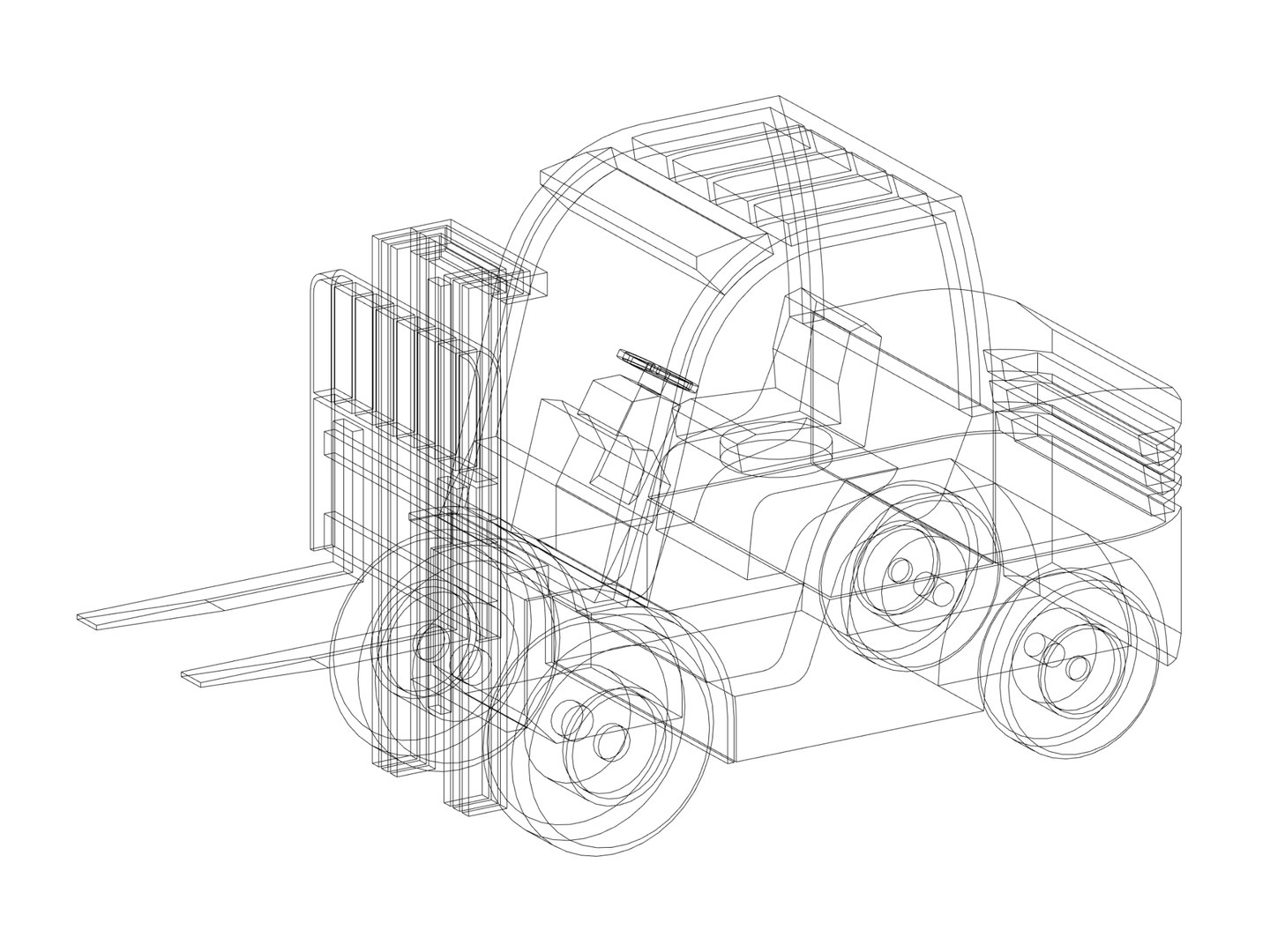 3D Forklift - Revit Family - TurboSquid 2260588