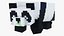 Minecraft Panda All 7 Personality Skins Rigged 3D Model Game Ready 4K PBR
