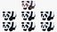 Minecraft Panda All 7 Personality Skins Rigged 3D Model Game Ready 4K PBR