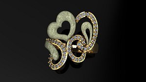 3D ring gold
