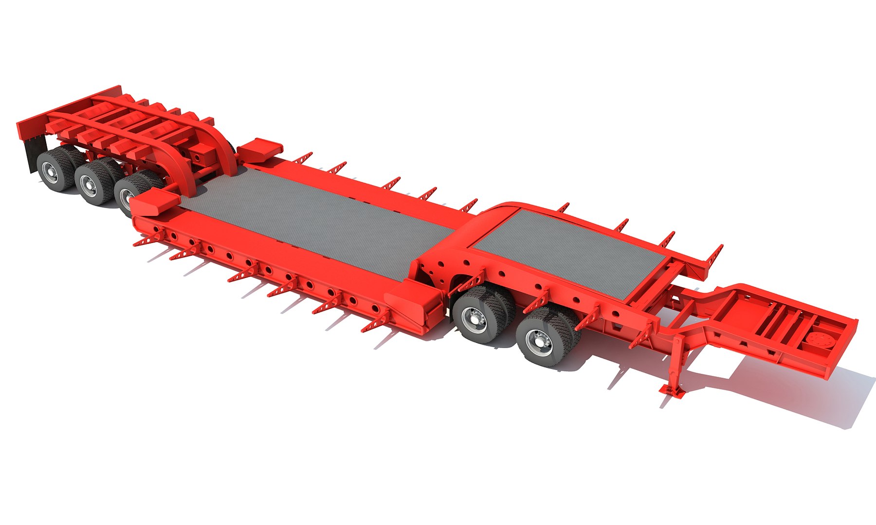 Lowboy Trailer Model - TurboSquid 1391281