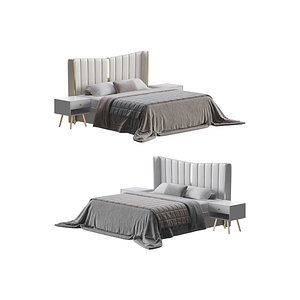 Modern Beige King Size Bed