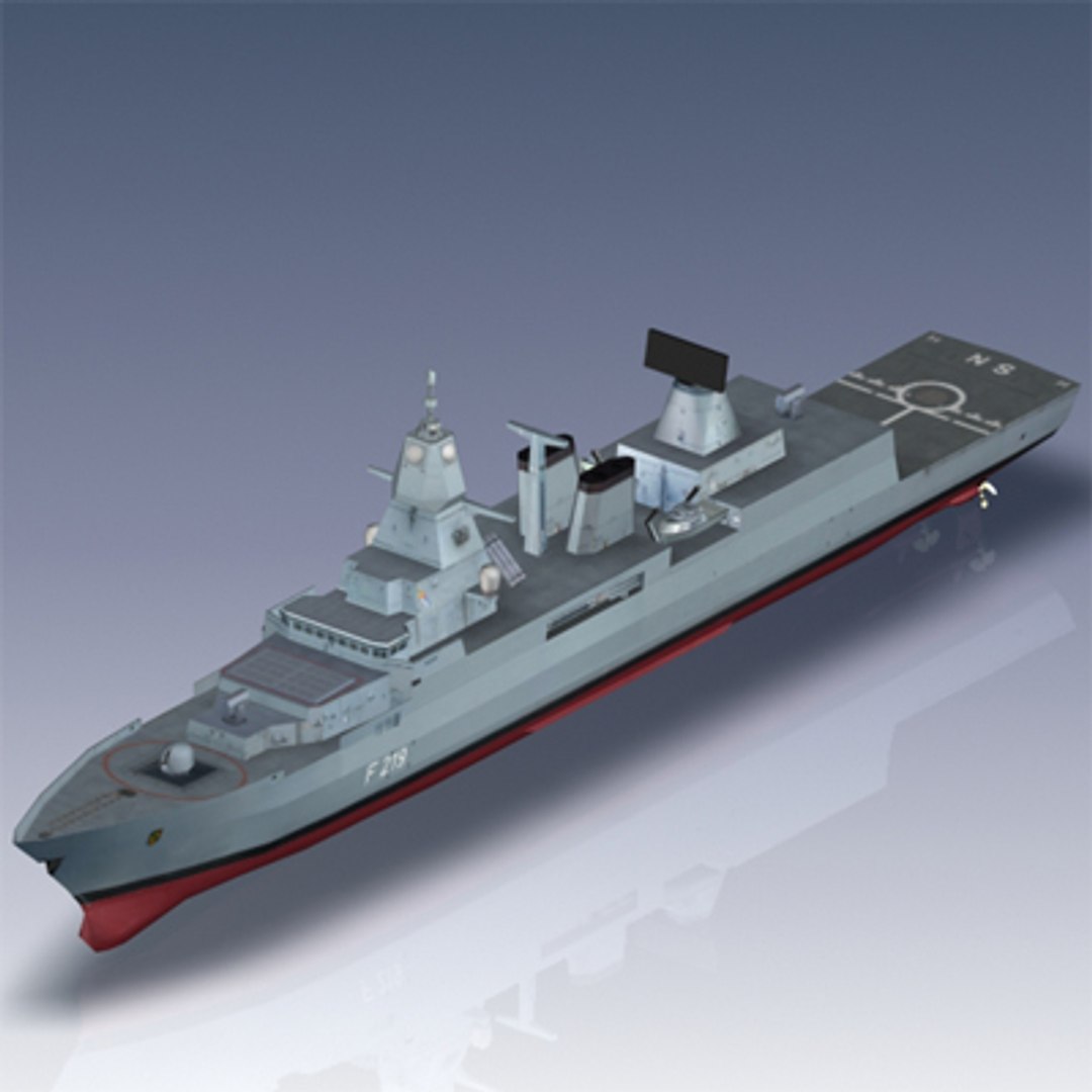 sachsen class frigate ship 3d 3ds