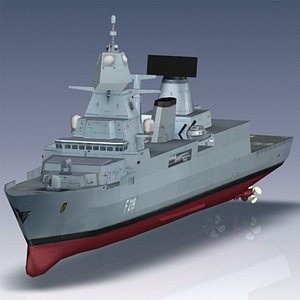 sachsen class frigate ship 3d 3ds