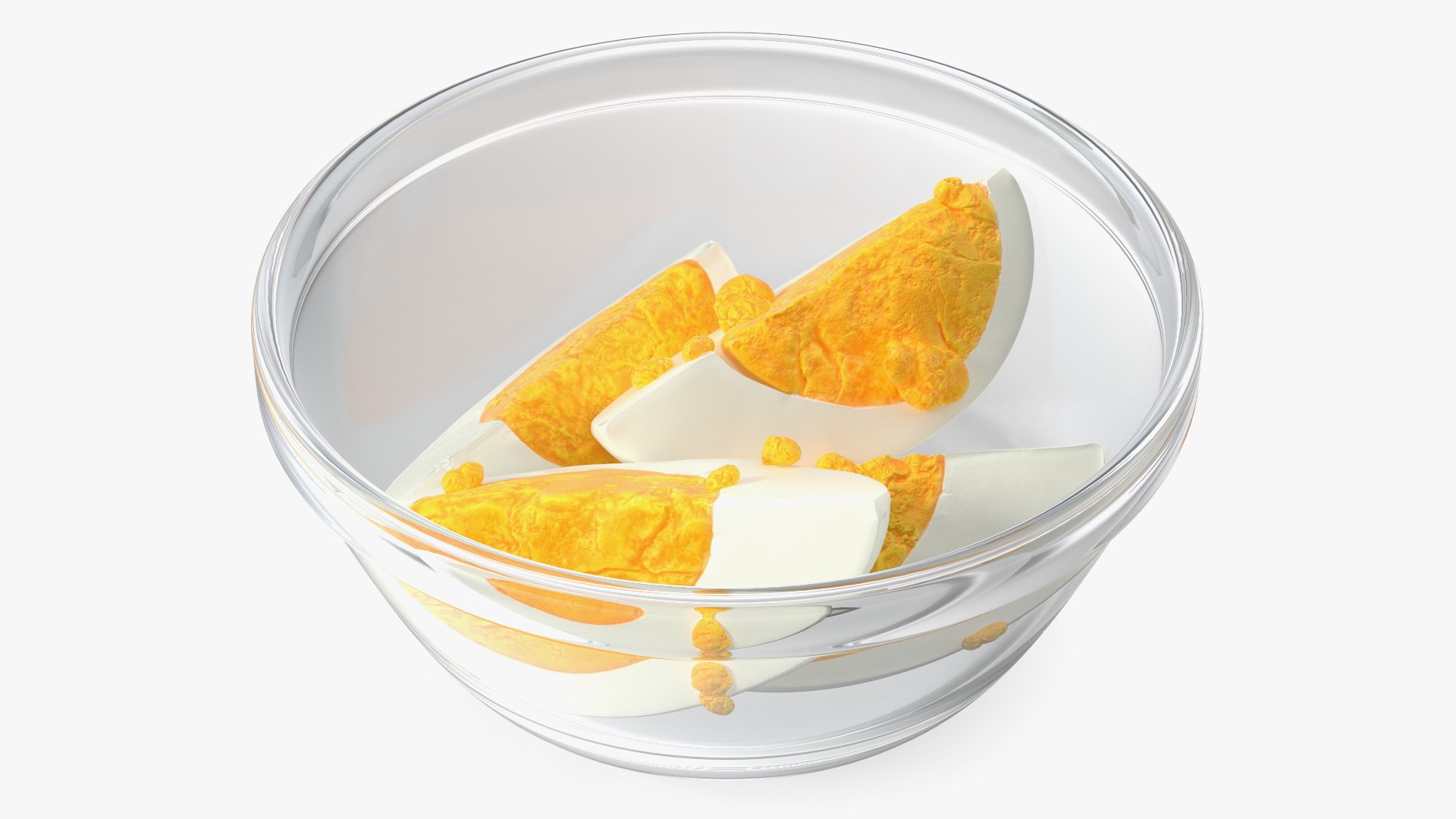 Bowl of Hard Boiled Egg Quarters 3D model preview