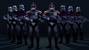 Clones Trooper Special OPS Rigged 3D model
