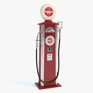 3d model vintage gas pump