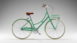 light-green vintage bike model