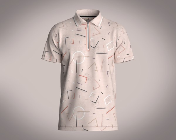 Mens AOP Polo Shirt 3D model