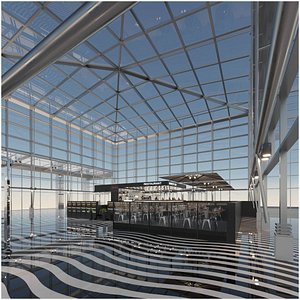 West Winter Garden Canary Wharf 3D model