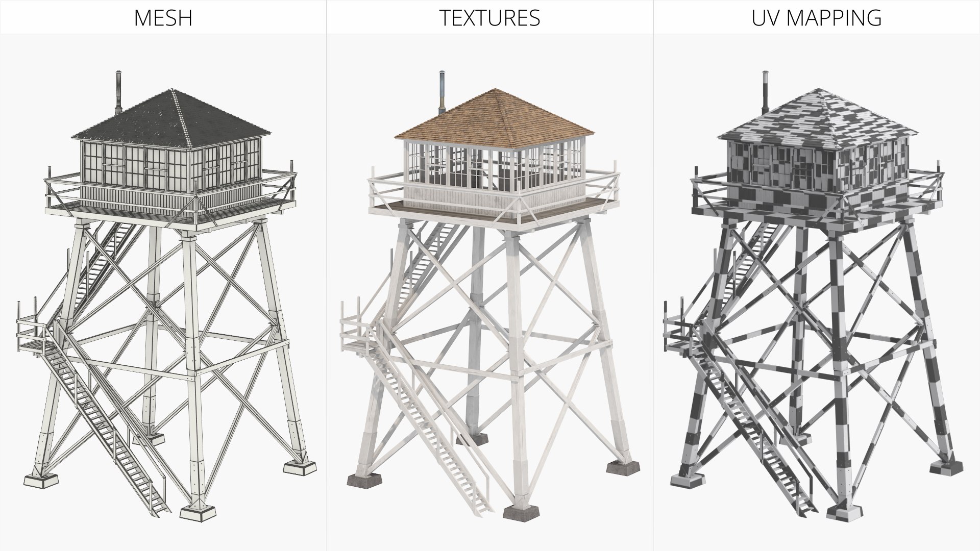 3D Fire Lookout Tower https://p.turbosquid.com/ts-thumb/YJ/4zrSDs/RR/fire_lookout_tower_008/jpg/1759110362/1920x1080/fit_q87/ad840125106facafed43cffe010c85cd950b5d32/fire_lookout_tower_008.jpg