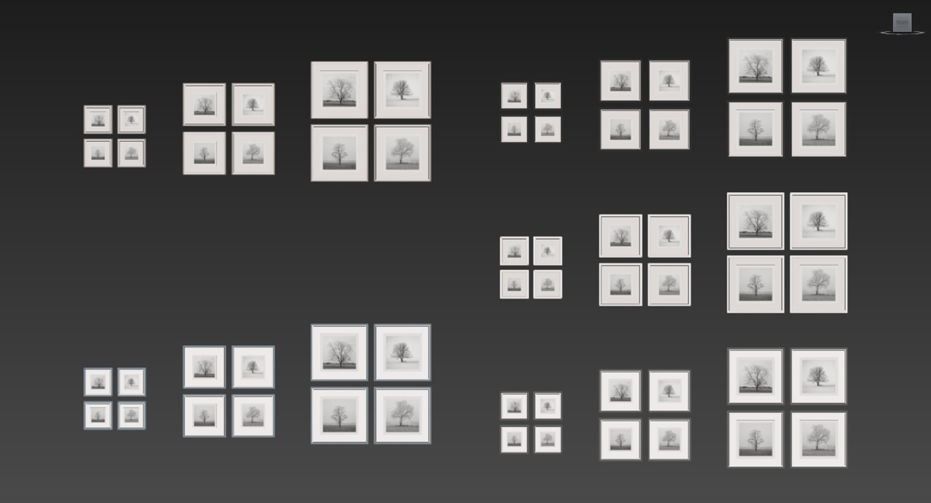 3D picture frames set - TurboSquid 1535797