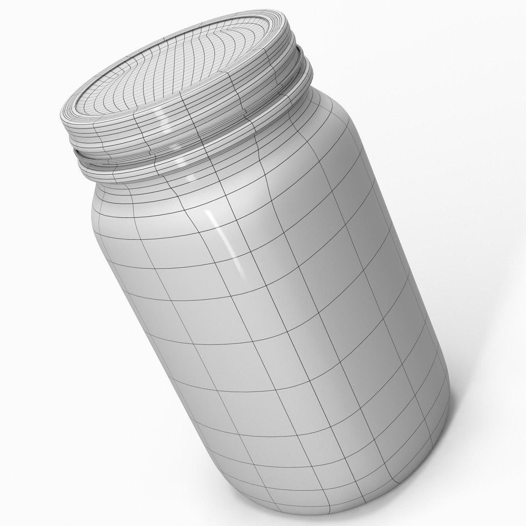 3D 16 oz Wide Mouth Plastic Jars Collection Without Caps - 2 models model -  TurboSquid 1858794