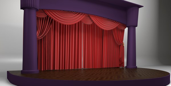 赤いカーテンのある劇場シーン3Dモデル - TurboSquid 1608522