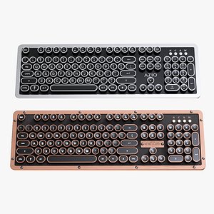 3D vintage computer keyboards azio