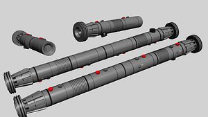 sith darth maul lightsaber 3d model
