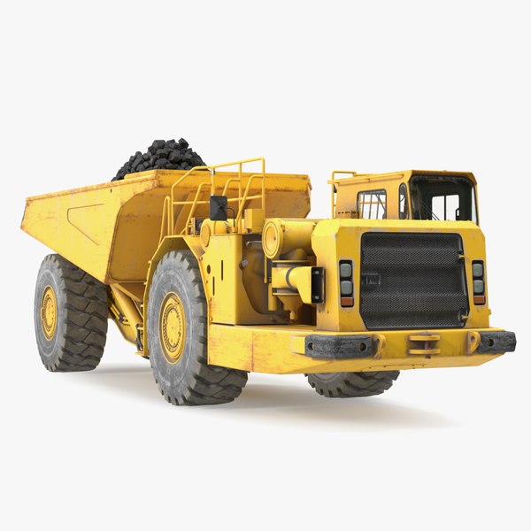 3D model Underground Truck With Coal Rigged