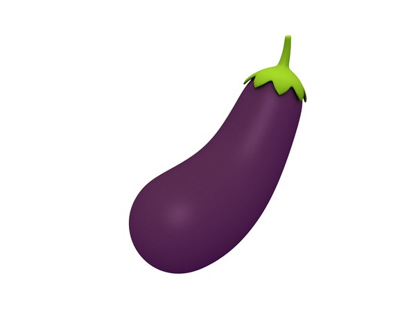 3D eggplant cartoon model - TurboSquid 1424530