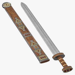 Roman Spatha Sword and Wooden Sheath 01