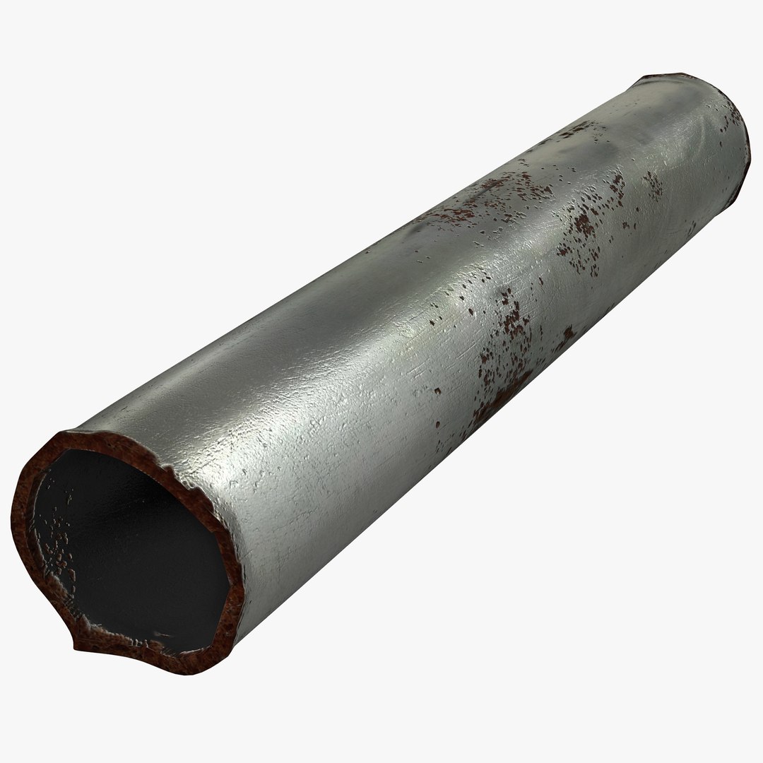 Broken Iron Pipe 4 3D model preview