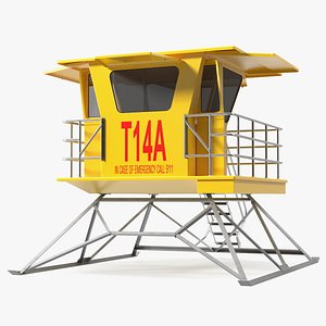 Yellow Lifeguard Tower