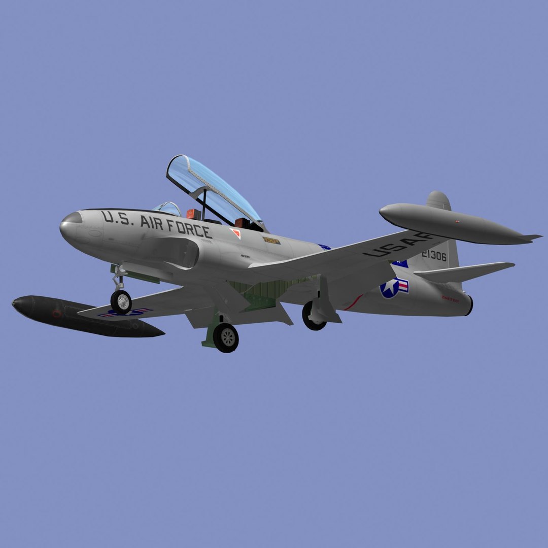 T-33 Jet Trainer 3d Model