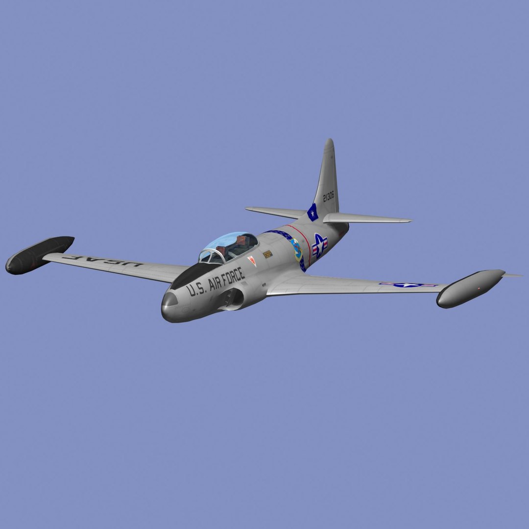T-33 Jet Trainer 3d Model