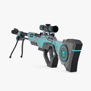 Futuristic Sniper Rifle Polar Owl 3D model