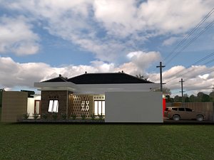 3D modern japan house
