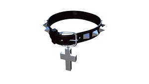 collar dog goth 3D model