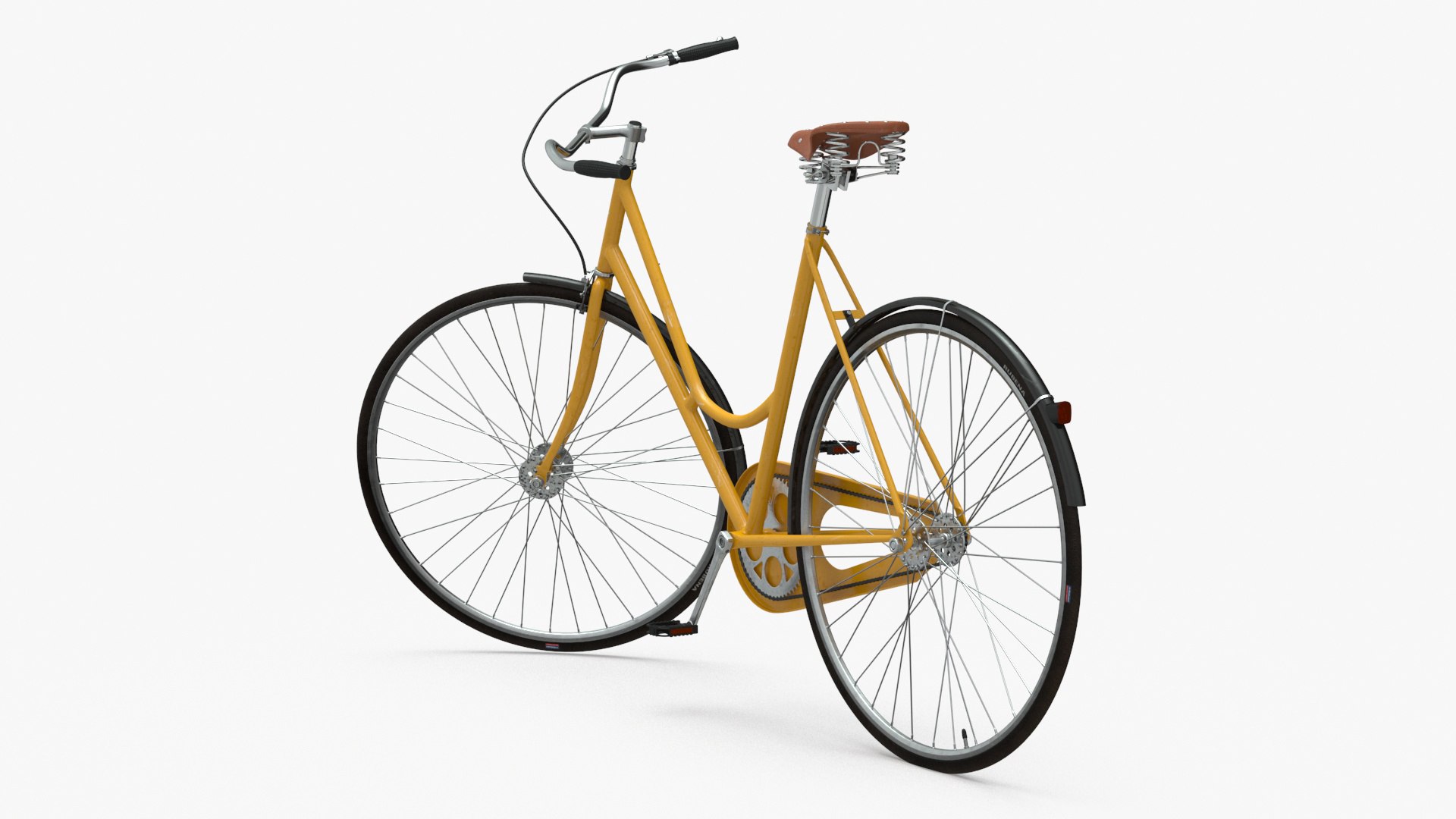 Classic City Bicycle Rigged for Cinema 4D 3D model preview