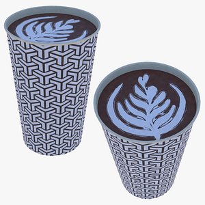 3D Coffee paper cup IX model