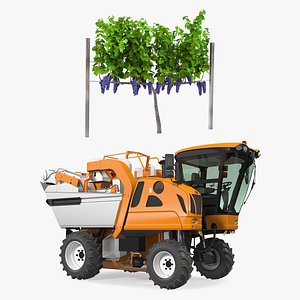 3D Grape Harvester with Vineyard Collection