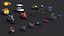 Coleção de pacotes de veículos Low Poly