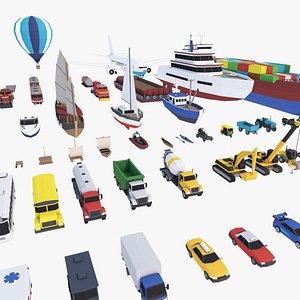 Low Poly Vehicles Pack Collection