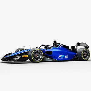 Dallara F2 2025 Template Blue 3D model