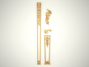 cnc stl bracket floral 3D model