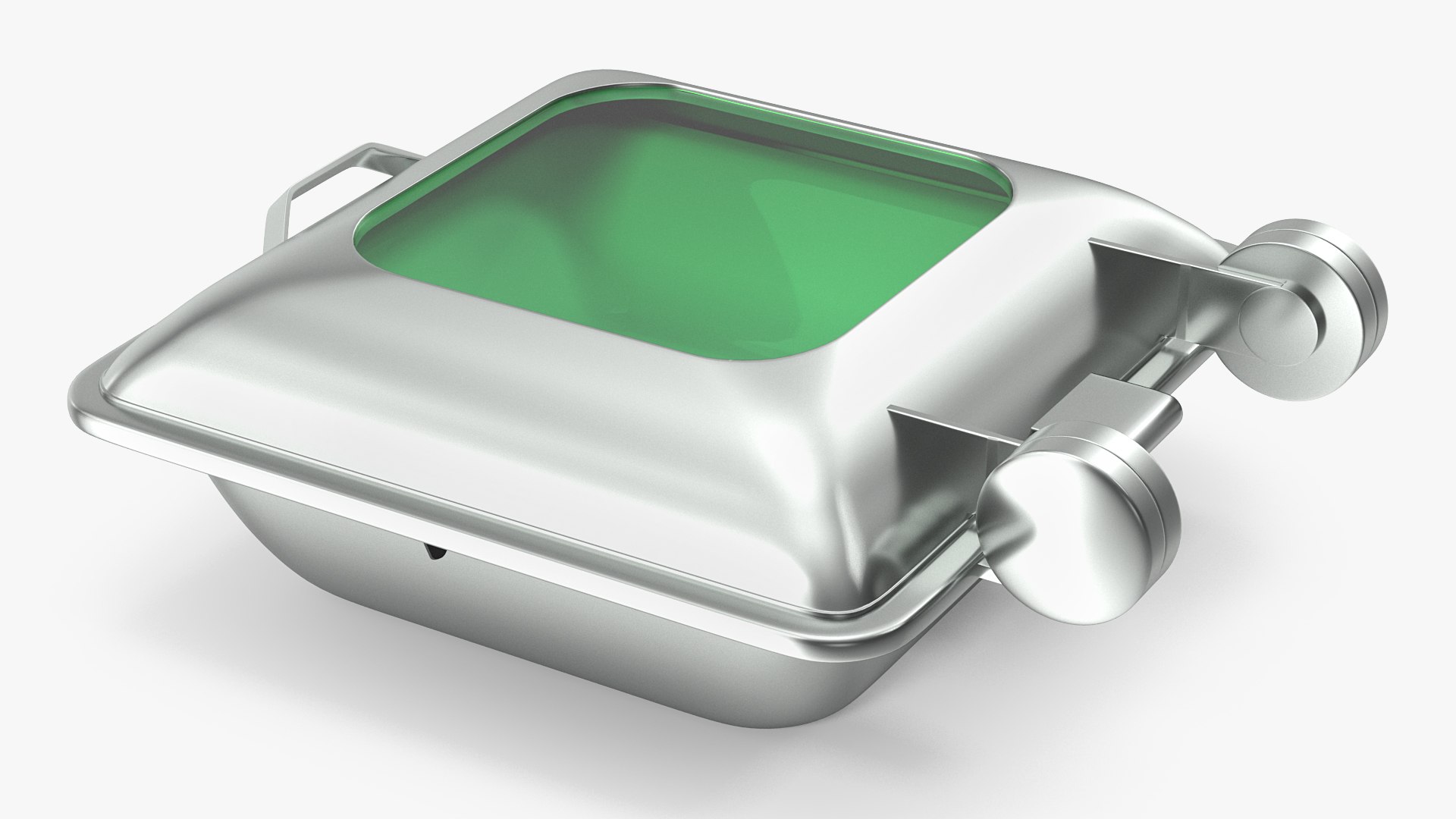 Square Induction Chafer with Glass Top 3D model preview