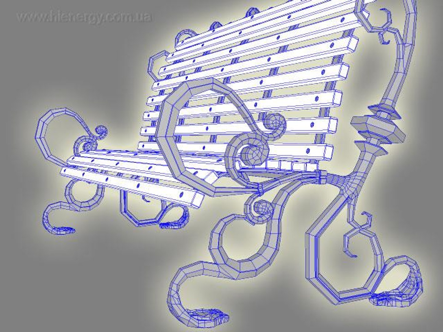 3d Model Garden Bench