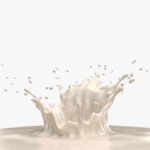 3D milk crown splash