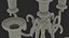 Candelabro 5 rama oro