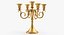 Candelabro 5 rama oro